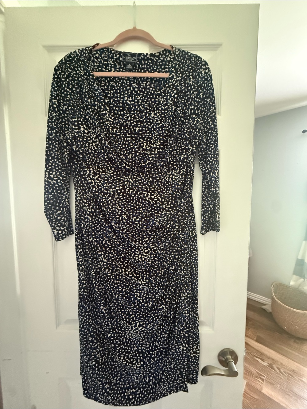 American Living Black and White Midi Dress Sz 16